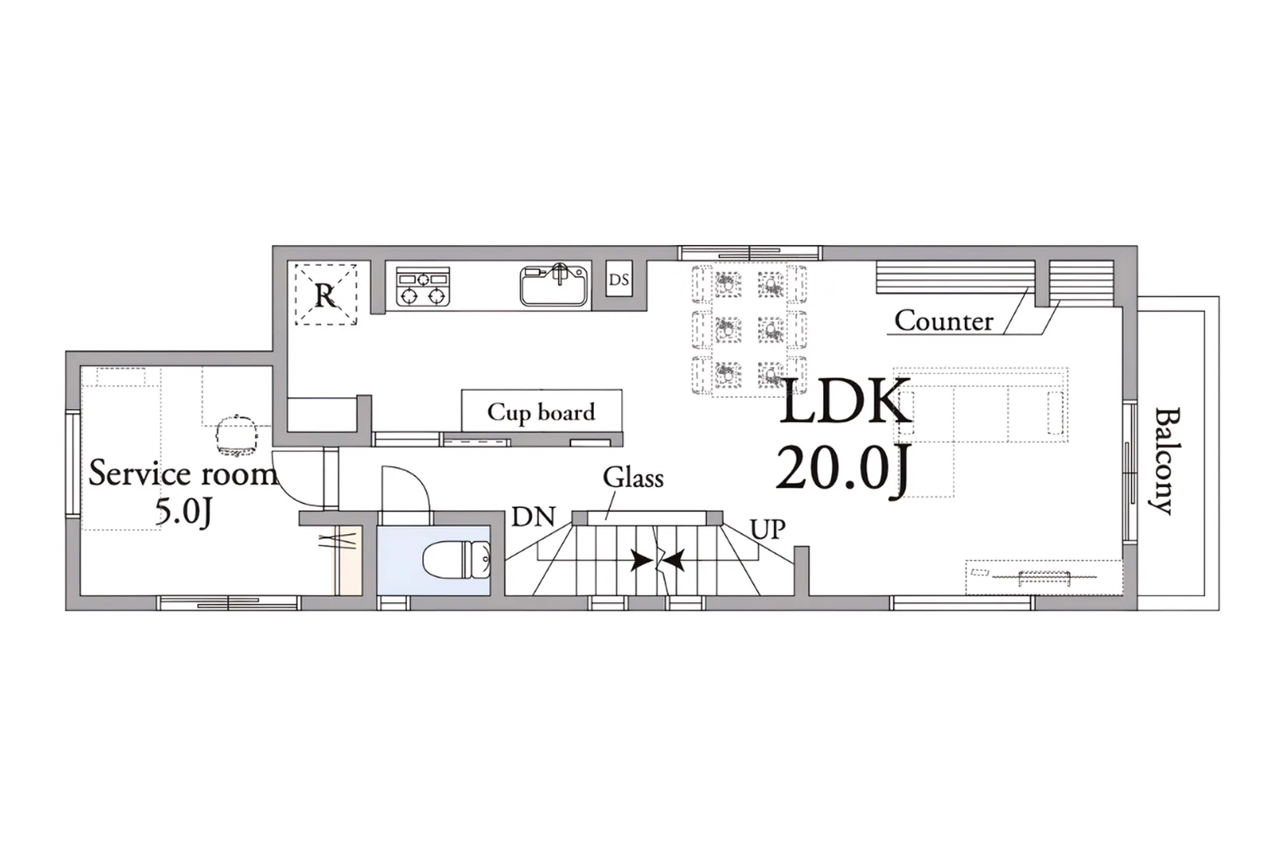 EAST L号棟 2F 間取り図