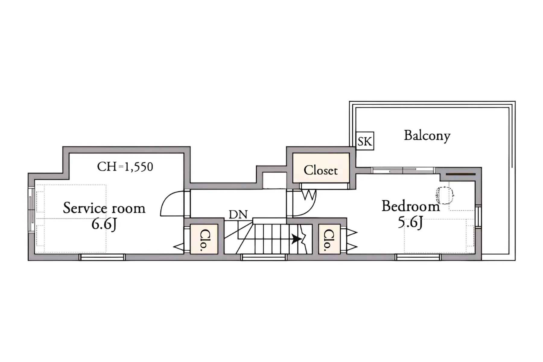 EAST M号棟 3F 間取り図